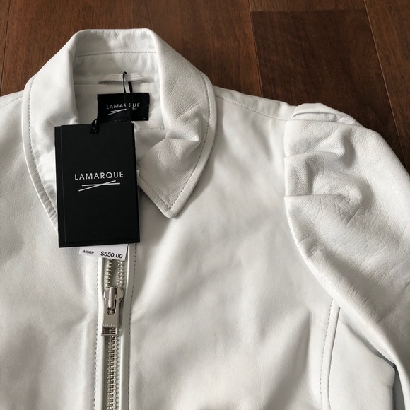 Lamarque White Leather Jacket - Picture 10 of 15
